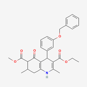 3-Ethyl 6-methyl 4-[3-(benzyloxy)phenyl]-2,7-dimethyl-5-oxo-1,4,5,6,7,8-hexahydroquinoline-3,6-dicarboxylate