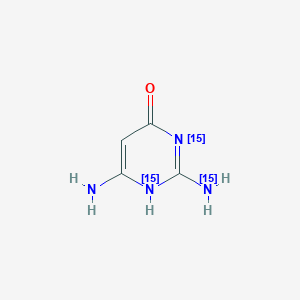 molecular formula C4H6N4O B114504 2,4-Diamino-6-hydroxypyrimidine-15N3 CAS No. 1638736-04-5