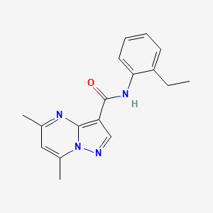 molecular formula C17H18N4O B11450426 N-(2-ethylphenyl)-5,7-dimethylpyrazolo[1,5-a]pyrimidine-3-carboxamide 