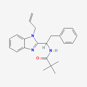 2,2-dimethyl-N-{2-phenyl-1-[1-(prop-2-en-1-yl)-1H-benzimidazol-2-yl]ethyl}propanamide