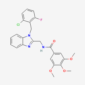 N-{[1-(2-chloro-6-fluorobenzyl)-1H-benzimidazol-2-yl]methyl}-3,4,5-trimethoxybenzamide