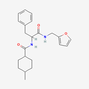 molecular formula C22H28N2O3 B11450461 N-(furan-2-ylmethyl)-Nalpha-[(4-methylcyclohexyl)carbonyl]phenylalaninamide 