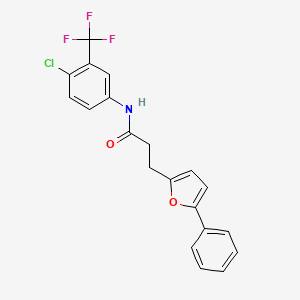 N-[4-chloro-3-(trifluoromethyl)phenyl]-3-(5-phenylfuran-2-yl)propanamide