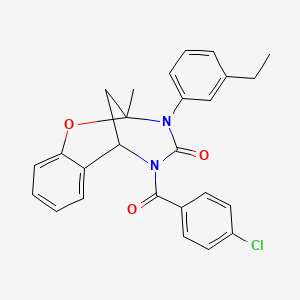 5-(4-chlorobenzoyl)-3-(3-ethylphenyl)-2-methyl-2,3,5,6-tetrahydro-4H-2,6-methano-1,3,5-benzoxadiazocin-4-one