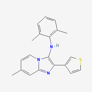 N-(2,6-dimethylphenyl)-7-methyl-2-(thiophen-3-yl)imidazo[1,2-a]pyridin-3-amine