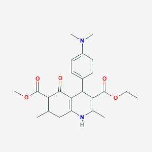 3-Ethyl 6-methyl 4-[4-(dimethylamino)phenyl]-2,7-dimethyl-5-oxo-1,4,5,6,7,8-hexahydroquinoline-3,6-dicarboxylate