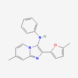 7-methyl-2-(5-methylfuran-2-yl)-N-phenylimidazo[1,2-a]pyridin-3-amine