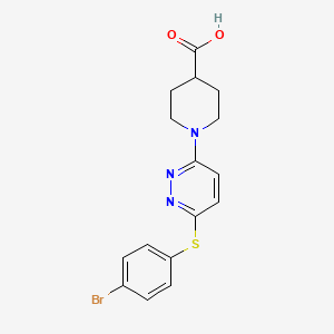 1-{6-[(4-Bromophenyl)sulfanyl]pyridazin-3-yl}piperidine-4-carboxylic acid