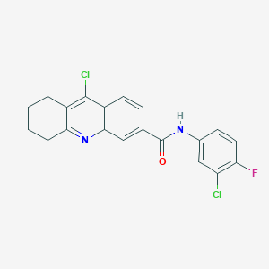 9-chloro-N-(3-chloro-4-fluorophenyl)-5,6,7,8-tetrahydroacridine-3-carboxamide