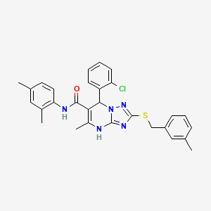 7-(2-chlorophenyl)-N-(2,4-dimethylphenyl)-5-methyl-2-[(3-methylbenzyl)sulfanyl]-4,7-dihydro[1,2,4]triazolo[1,5-a]pyrimidine-6-carboxamide