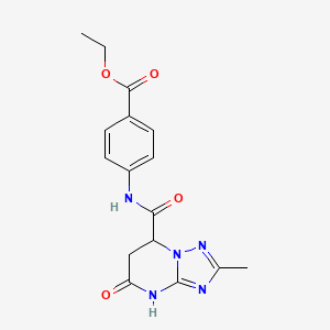 Ethyl 4-{[(2-methyl-5-oxo-4,5,6,7-tetrahydro[1,2,4]triazolo[1,5-a]pyrimidin-7-yl)carbonyl]amino}benzoate