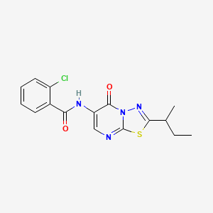 N-[2-(butan-2-yl)-5-oxo-5H-[1,3,4]thiadiazolo[3,2-a]pyrimidin-6-yl]-2-chlorobenzamide