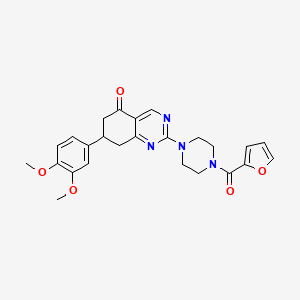 7-(3,4-dimethoxyphenyl)-2-[4-(furan-2-ylcarbonyl)piperazin-1-yl]-7,8-dihydroquinazolin-5(6H)-one