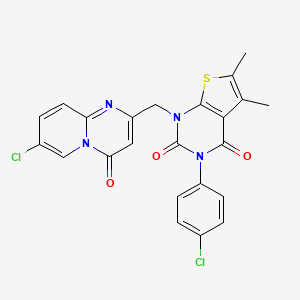 1-[(7-Chloro-4-oxopyrido[1,2-a]pyrimidin-2-yl)methyl]-3-(4-chlorophenyl)-5,6-dimethylthieno[2,3-d]pyrimidine-2,4-dione