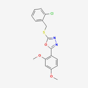 2-[(2-Chlorobenzyl)sulfanyl]-5-(2,4-dimethoxyphenyl)-1,3,4-oxadiazole