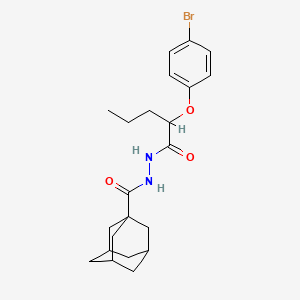 N'-[2-(4-bromophenoxy)pentanoyl]tricyclo[3.3.1.1~3,7~]decane-1-carbohydrazide