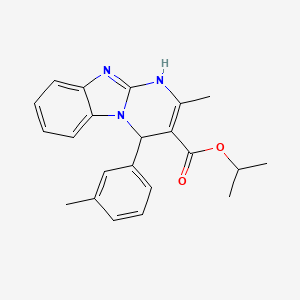 Propan-2-yl 2-methyl-4-(3-methylphenyl)-1,4-dihydropyrimido[1,2-a]benzimidazole-3-carboxylate