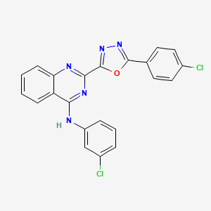 N-(3-chlorophenyl)-2-[5-(4-chlorophenyl)-1,3,4-oxadiazol-2-yl]quinazolin-4-amine