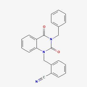 2-[(3-benzyl-2,4-dioxo-3,4-dihydroquinazolin-1(2H)-yl)methyl]benzonitrile