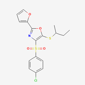 5-(Sec-butylsulfanyl)-2-(2-furyl)-1,3-oxazol-4-yl (4-chlorophenyl) sulfone