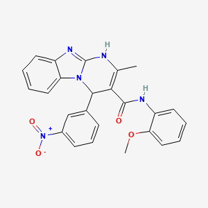 N-(2-methoxyphenyl)-2-methyl-4-(3-nitrophenyl)-1,4-dihydropyrimido[1,2-a]benzimidazole-3-carboxamide