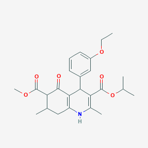 6-Methyl 3-propan-2-yl 4-(3-ethoxyphenyl)-2,7-dimethyl-5-oxo-1,4,5,6,7,8-hexahydroquinoline-3,6-dicarboxylate