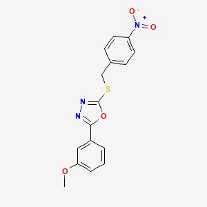 2-(3-Methoxyphenyl)-5-[(4-nitrobenzyl)sulfanyl]-1,3,4-oxadiazole