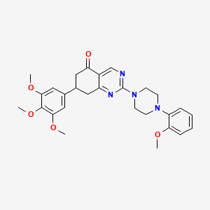 2-[4-(2-methoxyphenyl)piperazin-1-yl]-7-(3,4,5-trimethoxyphenyl)-7,8-dihydroquinazolin-5(6H)-one