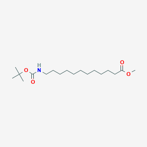 molecular formula C₁₈H₃₅NO₄ B1145079 Methyl 12-((tert-butoxycarbonyl)amino)dodecanoate CAS No. 1031684-74-8