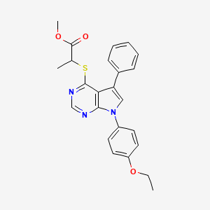 methyl 2-{[7-(4-ethoxyphenyl)-5-phenyl-7H-pyrrolo[2,3-d]pyrimidin-4-yl]sulfanyl}propanoate