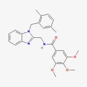 N-{[1-(2,5-dimethylbenzyl)-1H-benzimidazol-2-yl]methyl}-3,4,5-trimethoxybenzamide