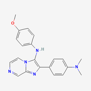 2-[4-(dimethylamino)phenyl]-N-(4-methoxyphenyl)imidazo[1,2-a]pyrazin-3-amine