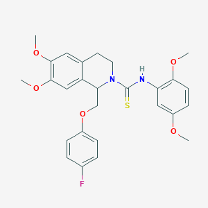 N-(2,5-dimethoxyphenyl)-1-((4-fluorophenoxy)methyl)-6,7-dimethoxy-3,4-dihydroisoquinoline-2(1H)-carbothioamide