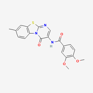 3,4-dimethoxy-N-(8-methyl-4-oxo-4H-pyrimido[2,1-b][1,3]benzothiazol-3-yl)benzamide