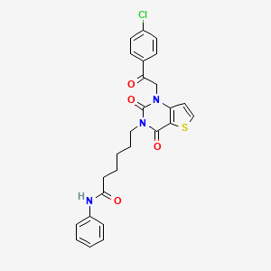 6-{1-[2-(4-chlorophenyl)-2-oxoethyl]-2,4-dioxo-1,4-dihydrothieno[3,2-d]pyrimidin-3(2H)-yl}-N-phenylhexanamide