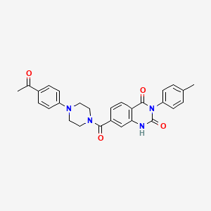 7-(4-(4-acetylphenyl)piperazine-1-carbonyl)-3-(p-tolyl)quinazoline-2,4(1H,3H)-dione