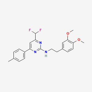 4-(difluoromethyl)-N-[2-(3,4-dimethoxyphenyl)ethyl]-6-(4-methylphenyl)pyrimidin-2-amine