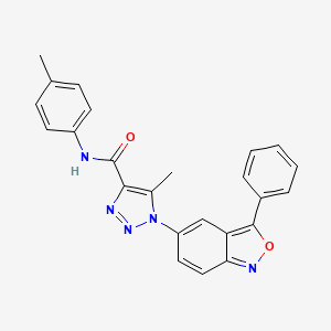 molecular formula C24H19N5O2 B11450921 5-methyl-N-(4-methylphenyl)-1-(3-phenyl-2,1-benzoxazol-5-yl)-1H-1,2,3-triazole-4-carboxamide 