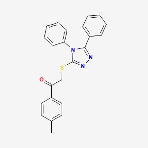 molecular formula C23H19N3OS B11450922 2-[(4,5-diphenyl-4H-1,2,4-triazol-3-yl)sulfanyl]-1-(4-methylphenyl)ethanone 