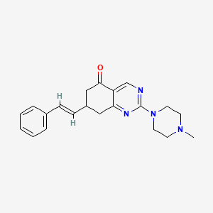 2-(4-methylpiperazin-1-yl)-7-[(E)-2-phenylethenyl]-7,8-dihydroquinazolin-5(6H)-one