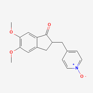 molecular formula C₁₇H₁₇NO₄ B1145097 4-[(5,6-dimethoxy-1-indanon-2-yl)methyl]pyridine N-oxide CAS No. 896134-07-9