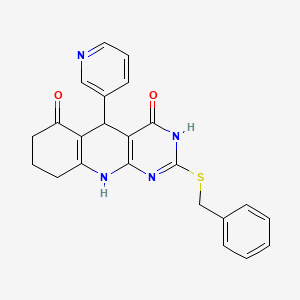 2-Benzylsulfanyl-5-pyridin-3-yl-1,5,7,8,9,10-hexahydropyrimido[4,5-b]quinoline-4,6-dione