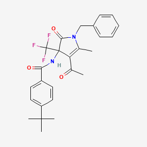 N-[4-acetyl-1-benzyl-5-methyl-2-oxo-3-(trifluoromethyl)-2,3-dihydro-1H-pyrrol-3-yl]-4-tert-butylbenzamide