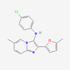 N-(4-chlorophenyl)-6-methyl-2-(5-methylfuran-2-yl)imidazo[1,2-a]pyridin-3-amine