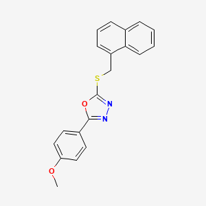 2-(4-Methoxyphenyl)-5-[(naphthalen-1-ylmethyl)sulfanyl]-1,3,4-oxadiazole