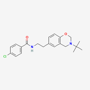 molecular formula C21H25ClN2O2 B11451010 N-[2-(3-tert-butyl-2,4-dihydro-1,3-benzoxazin-6-yl)ethyl]-4-chlorobenzamide 