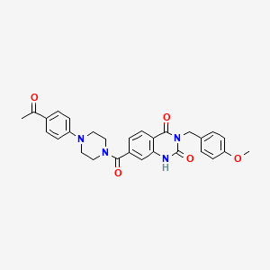 7-(4-(4-acetylphenyl)piperazine-1-carbonyl)-3-(4-methoxybenzyl)quinazoline-2,4(1H,3H)-dione