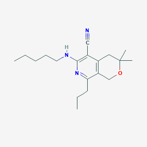 3,3-dimethyl-6-(pentylamino)-8-propyl-3,4-dihydro-1H-pyrano[3,4-c]pyridine-5-carbonitrile