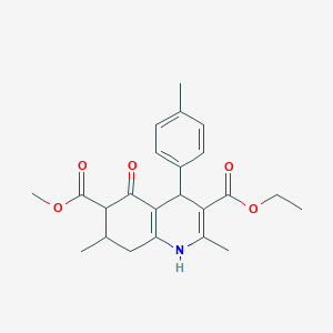 3-Ethyl 6-methyl 2,7-dimethyl-4-(4-methylphenyl)-5-oxo-1,4,5,6,7,8-hexahydroquinoline-3,6-dicarboxylate