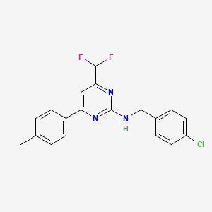 N-(4-chlorobenzyl)-4-(difluoromethyl)-6-(4-methylphenyl)pyrimidin-2-amine